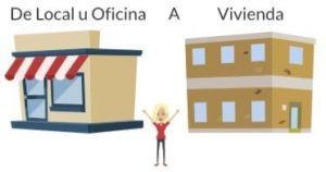 cambio de uso local a vivienda